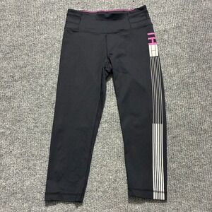 Tommy Hilfiger Sport Womens Capri Leggings Small Black Low Rise Activewear